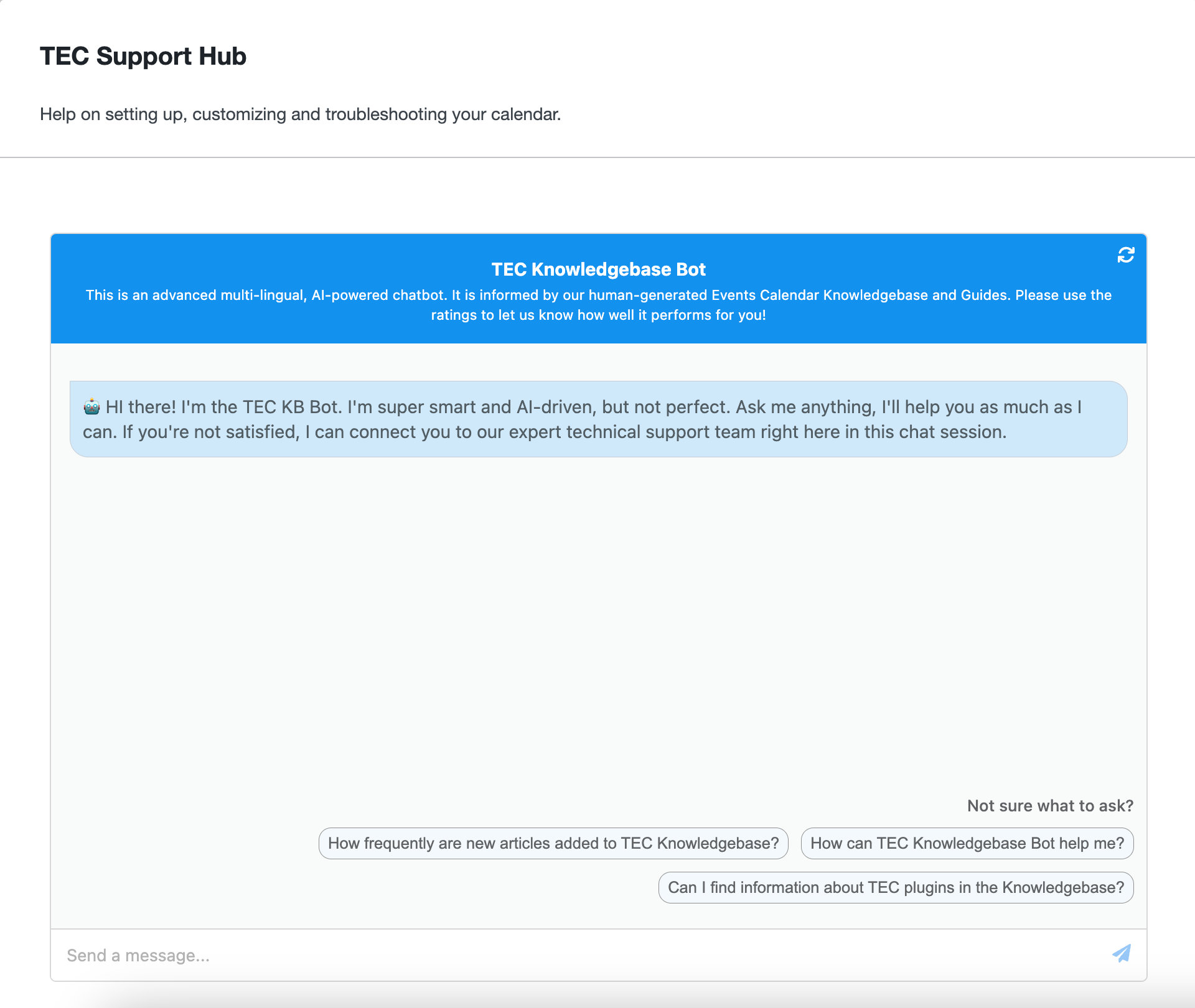 A screenshot showing Help Hub 